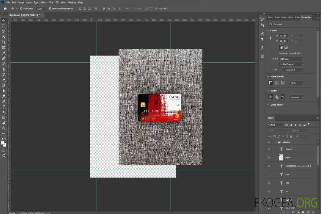 Photolook de la carte mastercard de la banque Libye Assaray (ATIB) template